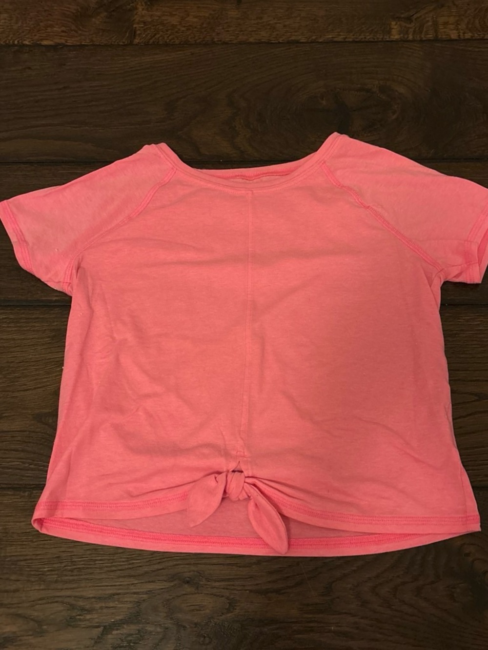 Lilly Pulitzer Coral Tie-Front Short Sleeve Tee